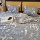 Постільна білизна KoTetextile плюшева велюрова сімейний 150-215 см (2шт) 70-70 2шт з резинкою закохані киці сірий - зображення 3