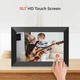 Цифровая Wi-Fi фоторамка Frameo 10.1" HD (1280×800) IPS сенсорная 32GB с автослайд-шоу, поддержкой MicroSD и настенным креплением - изображение 4