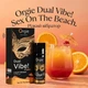Збуджуючий гель рідкий вібратор Orgie Dual Vibe Sex On The Beach 15 мл їстівний краплі для клітора ефект делікатної вібрації поколювання смак персик цитрус для оральних ласк - изображение 1