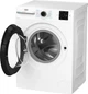 Стиральная машина Beko фронтальной загрузки, 8 кг, 1000 об/мин, класс энергопотребления A, ширина 55 см, с дисплеем, инверторным двигателем и функцией пара, белая (629126) - изображение 2
