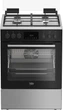 Комбинированная плита Beko, 72 л, 60x60 см, с дисплеем, конвекционным нагревом, чугунными решетками, черного цвета. (629672) - изображение 2