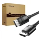 Кабель Ugreen DP114 DisplayPort to DisplayPort 8K 1m Black (80390) - зображення 3