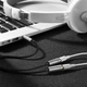 Кабель Ugreen Mini Jack 3.5mm to 2x Mini Jack 3.5mm (Microphone/Stereo Output) 0.2m Black (6957303836208) - зображення 3