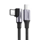 Кабель Ugreen USB Type-C to USB Type-C 60W 20V 3A 2m Black Gray (UGR1127BLK) - изображение 1