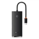 USB-хаб Baseus Lite Series Hub 4-in-1 USB-C to 4хUSB-A/USB-C 0.25m Black (WKQX030301) - изображение 1