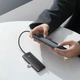 USB-хаб Baseus Lite Series Hub 4-in-1 USB-C to 4хUSB-A/USB-C 0.25m Black (WKQX030301) - изображение 10