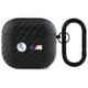 Чехол для наушников BMW Carbon Double Metal Logo для AirPods 4 Black (BMA4WMPUCA2) - изображение 1