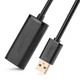 Кабель Ugreen Extension Cable USB 2.0 480 Mbps 5m Black (6957303813193) - изображение 2