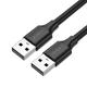 Кабель Ugreen USB-A 2.0 to USB-A 2.0 0.5m Black (6957303813087) - зображення 1