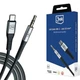 Кабель 3mk AUX USB-C to Jack 3.5 mm 1m Black (5903108528788) - изображение 1