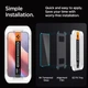 Защитное стекло Spigen Glas.TR EZ "EZ FIT" для iPhone 16 Pro Max Clear (2 pack) (AGL07907) - изображение 14
