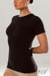 Футболка безшовна облягаюча GIULIA T-Shirt S/M Шоколад - зображення 4