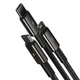 Кабель Baseus Tungsten 3-in-1 USB-A to USB-C/Lightning/Micro-USB 1.5m Black (CAMLTWJ-01) - изображение 2