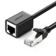 Кабель-удлинитель Ugreen Ethernet RJ45 (Male) to RJ45 (Female) 1000Mbps 0.5m Black (6957303882786) - изображение 1