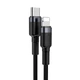 Кабель Baseus Cafule USB-C to Lightning 1m Black/Grey (CATLKLF-G1) - изображение 3