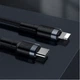 Кабель Baseus Cafule USB-C to Lightning 1m Black/Grey (CATLKLF-G1) - изображение 8