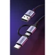 Кабель Ugreen 2-in-1 USB-A/micro USB/USB Type-C 2.4A 1m Black (UGR243BLKGRY) - зображення 2