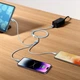 Кабель Baseus StarSpeed 3-in-1 USB-A to USB-C/Lightning/microUSB 1.2 m Black (CAXS000001) - изображение 4