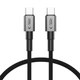 Кабель Tech-Protect Ultraboost DNA USB-C to USB-C 60W 0.25 m Iron Grey (5906302380756) - изображение 1