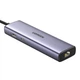 USB-хаб Ugreen CM512 6-in-1 USB-C to 3xUSB-A/USB-C/HDMI/RJ45 Silver (15598) - изображение 3