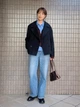 Пальто осеннее короткое женское Uniqlo 599644222 L Синее (1159855893) - изображение 2