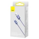 Кабель Baseus Crystal Shine USB-A to USB-C 2m Purple (CAJY000505) - изображение 5