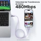 Кабель Ugreen Uno USB-C to USB-C 100W 2m Purple (6941876262168) - зображення 6