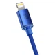 Кабель Baseus Crystal Shine USB-C to Lightning 2m Blue (CAJY000303) - изображение 3