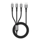 Кабель Tech-Protect UltraBoost 3-in-1 USB-A to Lightning | UCB-C | Micro-USB 15W 1.2 m Iron Grey (5906302330294) - изображение 1