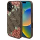 Чохол Guess 4G Flowers Print для iPhone 16 Brown with MagSafe (GUHMP16SP4ROPEMCW) - зображення 1
