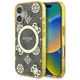 Чохол Guess IML Peony On 4G Background для iPhone 16 Brown with MagSafe (GUHMP16SH4PYEEW) - зображення 1
