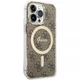 Чохол із зарядним пристроєм Guess 4G Print + Charger Set для iPhone 13 Pro Brown with MagSafe (GUBPP13LH4EACSW) - зображення 4