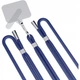 Универсальный шнурок 3mk EasyClip Dark Blue with Silver Metal (5903108568616) - изображение 3
