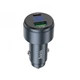 Автомобільний зарядний пристрій HOCO Z57B Glorious 63W dual-port digital display PD45W+QC3.0 car charger Metal Gray - зображення 1