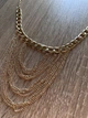 Масивний браслет на ногу «Металевий каскад» з декоративними ланцюжками Honey Fashion Accessories золотистий (12017) - изображение 5