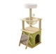 Когтеточка-комплекс для кота (Cat Tree) с полочками и домиком, устойчивая конструкция Volso Y-25 - изображение 5