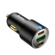 Автомобільний зарядний пристрій HOCO NZ6 PD45W 3-port(2C1A) car charger Black - зображення 4