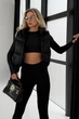 Укорочений Жилет Jadone Fashion Скай XS-S чорний - зображення 2