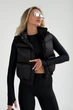 Укорочений Жилет Jadone Fashion Скай XS-S чорний - зображення 4