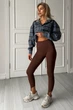 Легінси Jadone Fashion Лейс XS коричневий - зображення 2