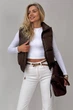 Укорочений Жилет Jadone Fashion Скай XS-S шоколад - зображення 3