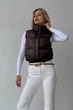 Укорочений Жилет Jadone Fashion Скай XS-S шоколад - зображення 6