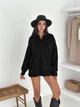 Трикотажный джемпер с мягким воротником One size Черный (66006) - изображение 1