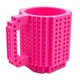 Кухоль-конструктор Build-On Brick Mug для напоїв оригінальний подарунок 350 мл Рожевий - зображення 1