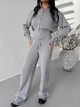 Трикотажный костюм-двойка One size Светло-серый (1045) - изображение 5