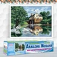 Алмазна мозаїка Лебеді біля річки DM-336 50х40см Повна зашивання. Набір алмазної вишивки птиці пейзаж - зображення 2