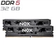 Комплект: оперативная память для ПК Apacer Nox Black / 32 GB (2x16 GB) / PC5-44800 / DDR5 / 5600 MHz - изображение 1