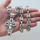 Серебряный набор массивная литая цепь Якорное плетение 60 см и крестик 30 г - изображение 3