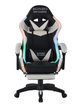 Кресло геймерское Bonro B-144 белое с RGB подсветкой и функцией массажа с пультом (125-76-42401048) - изображение 3