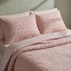 Komplet pościeli Homla Silva Poszewka na pościel 160 x 200 cm + 2 poszewki na poduszki 70x80 cm z mikrofibry z przeszyciami w kwiatki różowa (5906496767845) - obraz 2